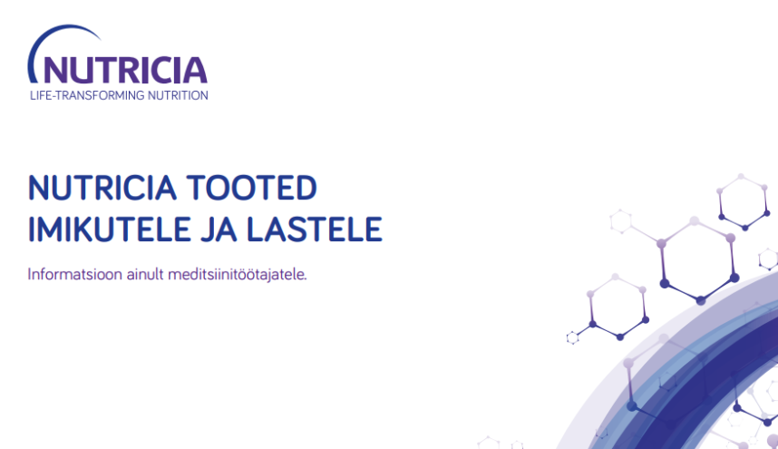 Nutricia pediaatriliste toodete kataloog 2025